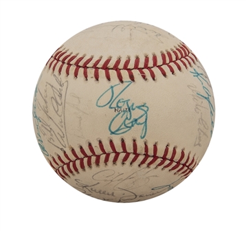 1989 National League Champion San Francisco Giants Team Signed World Series Baseball with 30 Signatures Including Will Clark and Dusty Baker (JSA)
